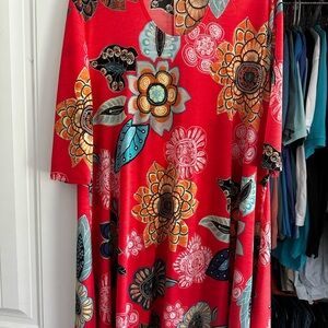 Floral Red Maxi Dress